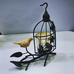 Birdcage Iron Candle Holder