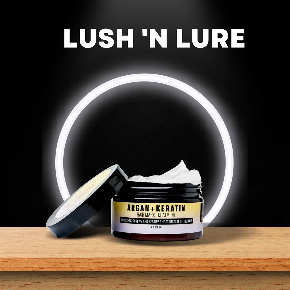 LUSH N LURE ARGAN KERATIN HAIR MASK 210GM