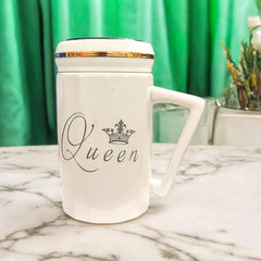 King & Queen Couple Coffee Mugs (Set Of 2)