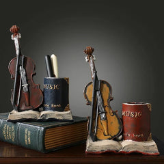 Retro Violin Pen Holder