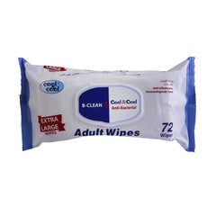 COOL & COOL ADULT WIPES 72S