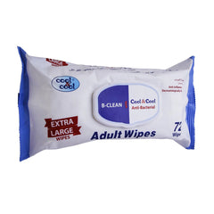 COOL & COOL ADULT WIPES 72S