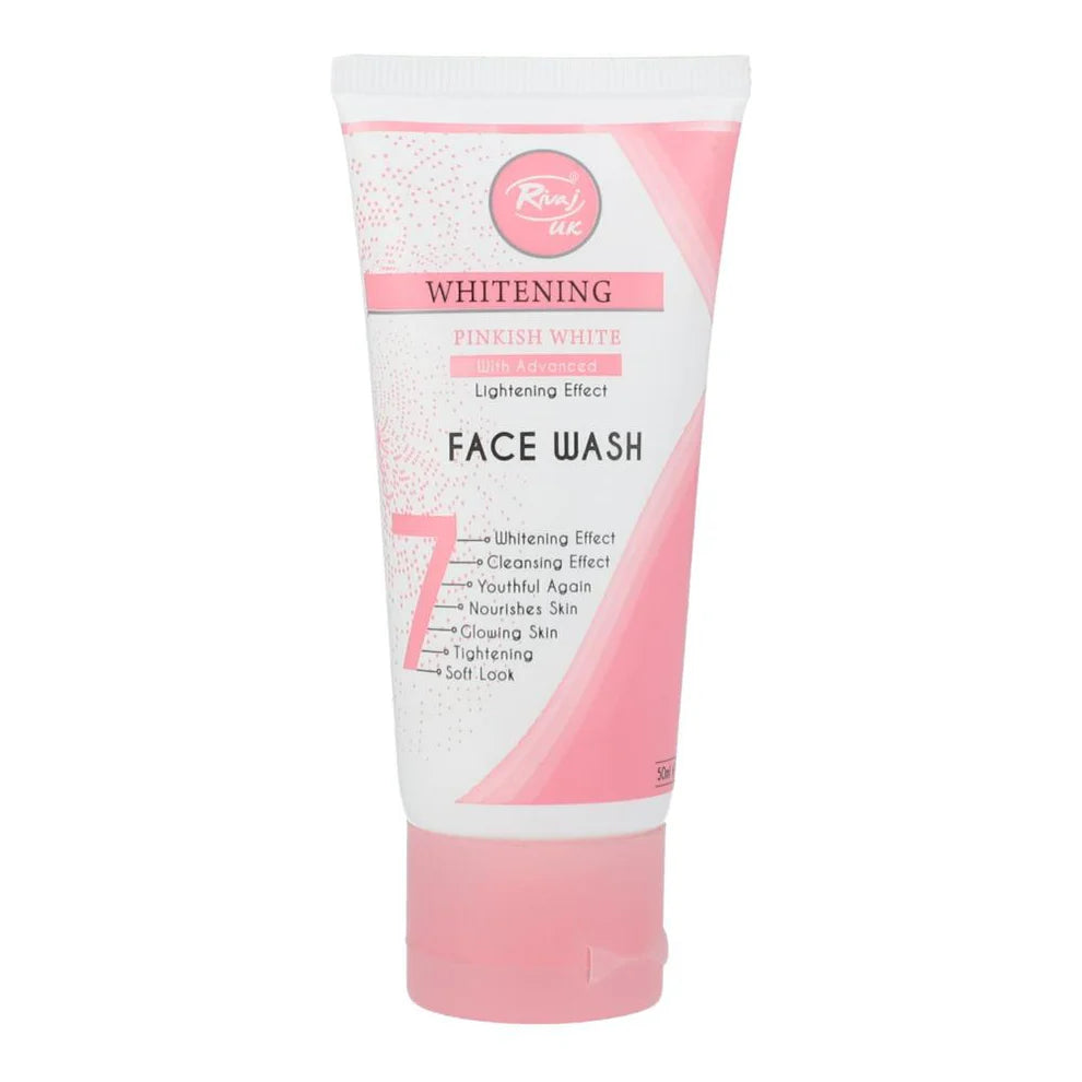 RIVAJ WHITENING PINKISH WHITE FACE WASH 50 ML