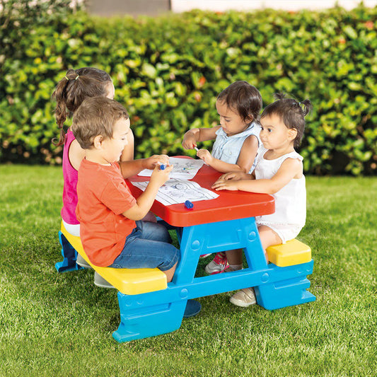 Dolu - Red And Yellow Picnic Table