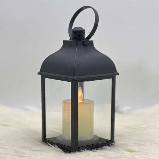 Hazel Lantern with Flameless Candle