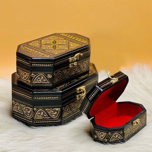 Mesmerising Naqshi Art Jewellery Box (Set Of 3)