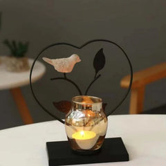 Bird Metal Candle Holder