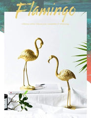 Golden Flamingo Statue (1 Pc)