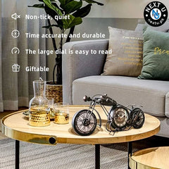 Retro Metal Motorcycle Table Clock