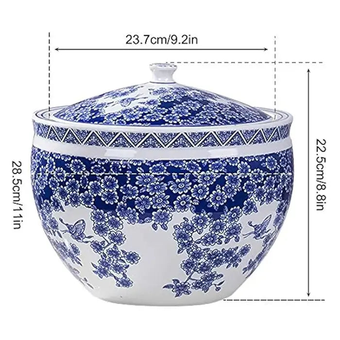 Decorative Blue Texture Temple Jar
