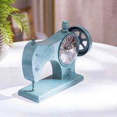 Retro Metal Sewing Machine Table Clock