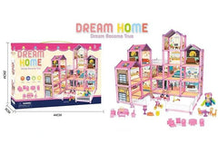 DIY 14 Rooms Dream Doll House With Furniture