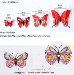 DIY Magnetic 3D Butterfly Stickers (10pcs)