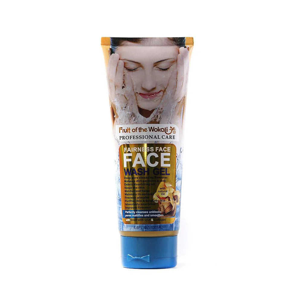 WOKALI FACE WASH GEL SNAIL WITH Q10 N COLLAGEN IR 130 ML WKL
