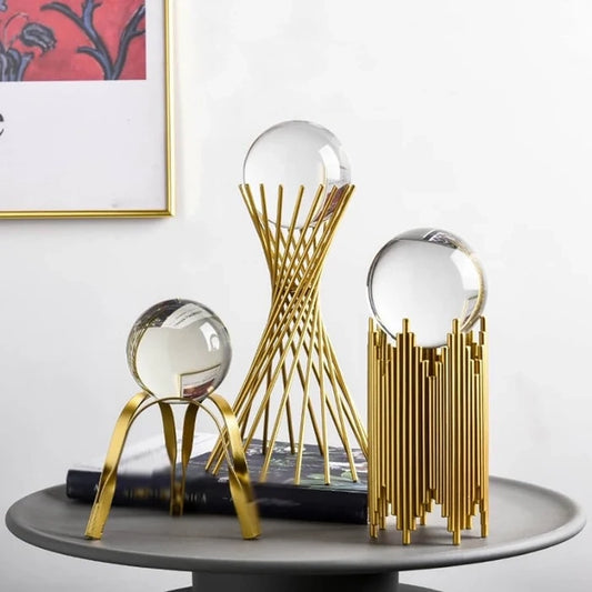 Crystal Ball Triangular Ornament