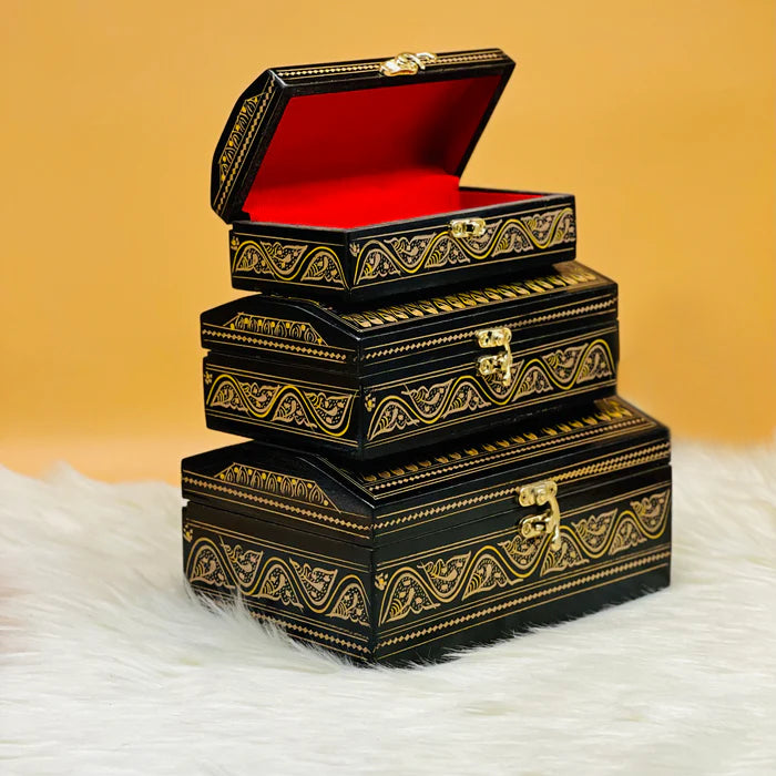 MDF Handcrafted Jewellery Box (Set of 3)