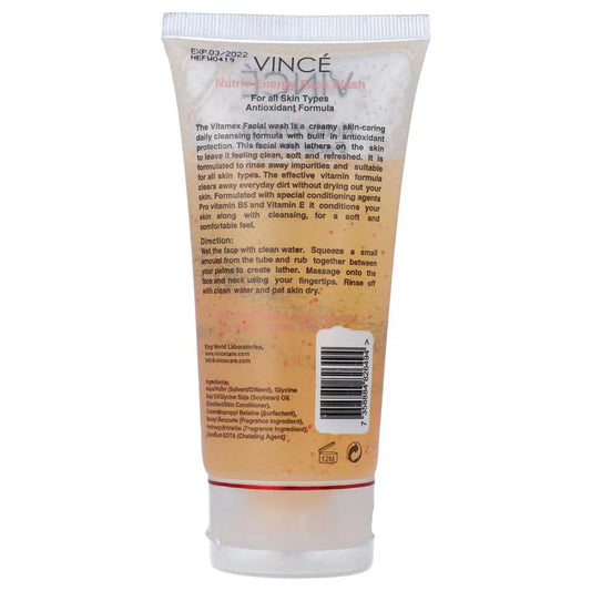 VINCE NUTRIV ENERGY FACE WASH 120 ML