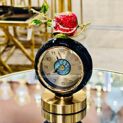 Pomegranate Designed Metal Table Clock