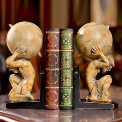 Roman Titan Atlas Statues Bookend