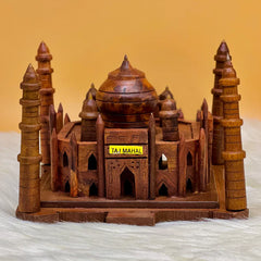 Handmade Carved Wooden Taj Mahal