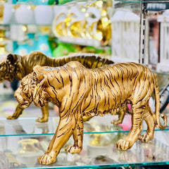 Golden Tiger Resin Statue For Home Indoor Office