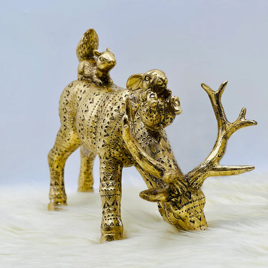 Elegant Jungle Deer Sculpture