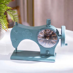 Retro Metal Sewing Machine Table Clock