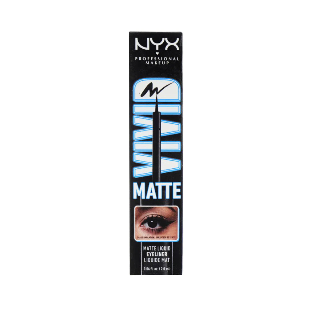 NYX VIVID MATTE LIQUID EYE LINER BLACK 01