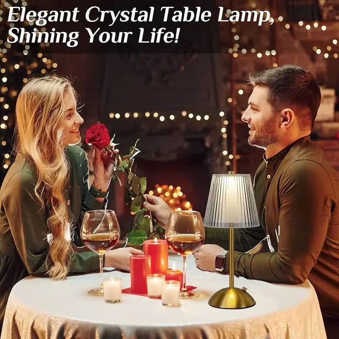 Bedside Crystal Table Lamp With Touch Control
