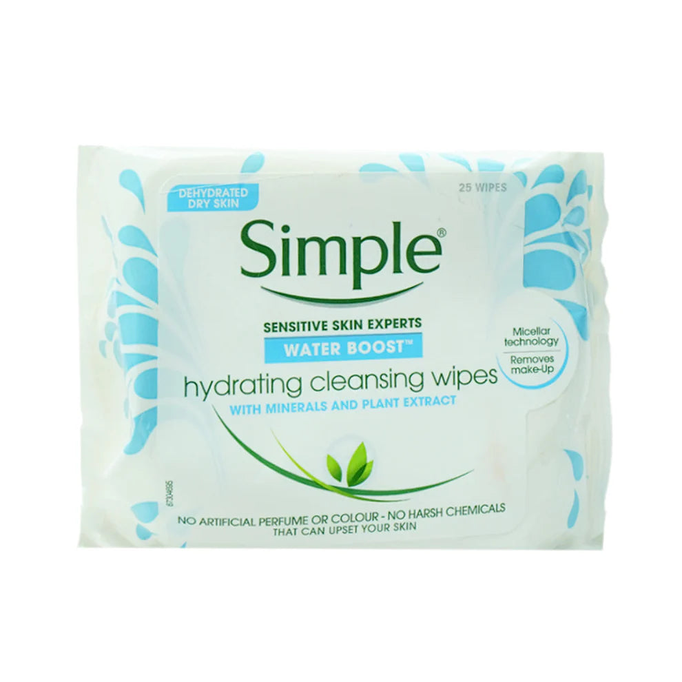 SIMPLE HYDRATING CLEANSING WIPES MINERALS 25S