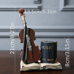 Retro Violin Pen Holder