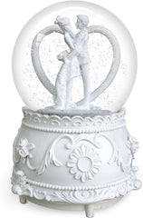 Musical Snow Couple Globe Ornament