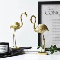 Golden Flamingo Statue (1 Pc)