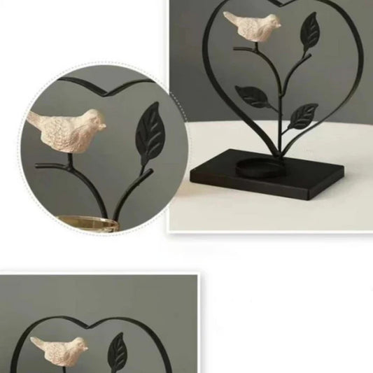 Bird Metal Candle Holder