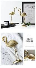 Golden Flamingo Statue (1 Pc)