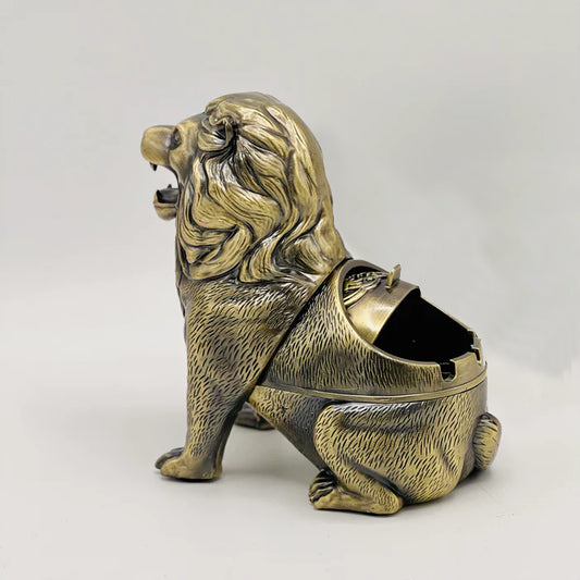 Idol Of Brass King Lion Ash Tray