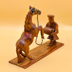 Wooden Horse & Man Culture Set