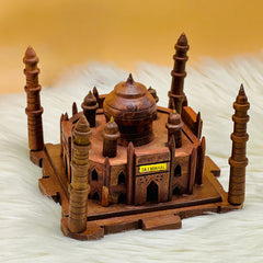 Handmade Carved Wooden Taj Mahal