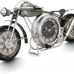 Retro Metal Motorcycle Table Clock