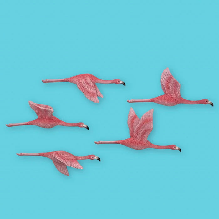 Flying Flamingo Wall Decor (5 Pcs Set)