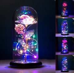 Artificial Fairy LED Dome Rose Decor