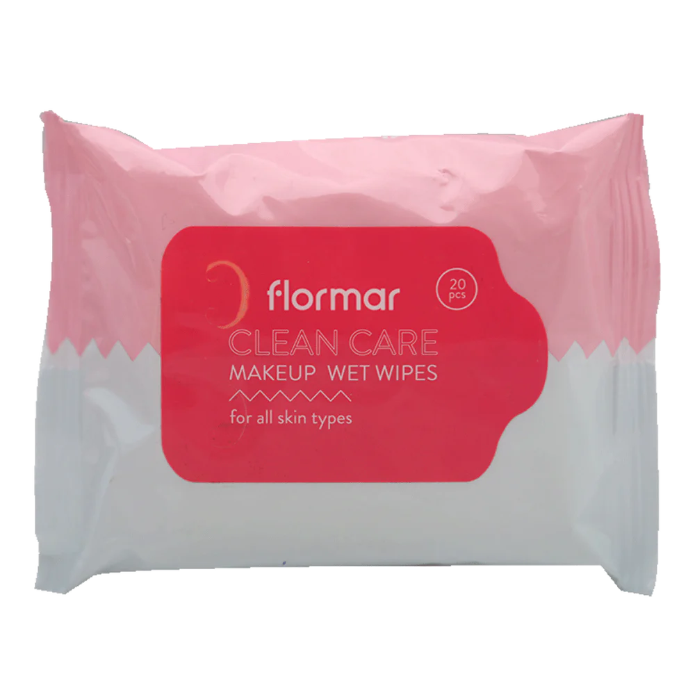 FLORMAR CLEAN CARE MAKEUP WET WIPES 20PCS