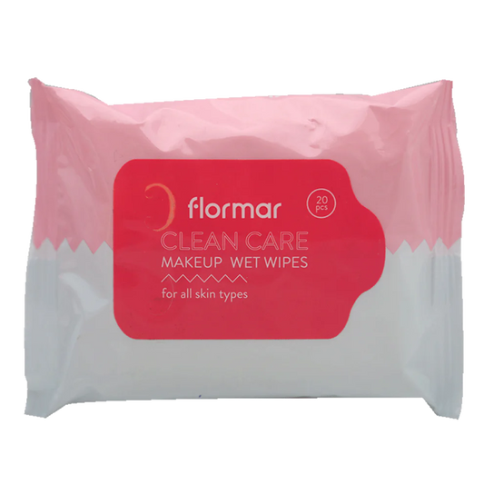 FLORMAR CLEAN CARE MAKEUP WET WIPES 20PCS