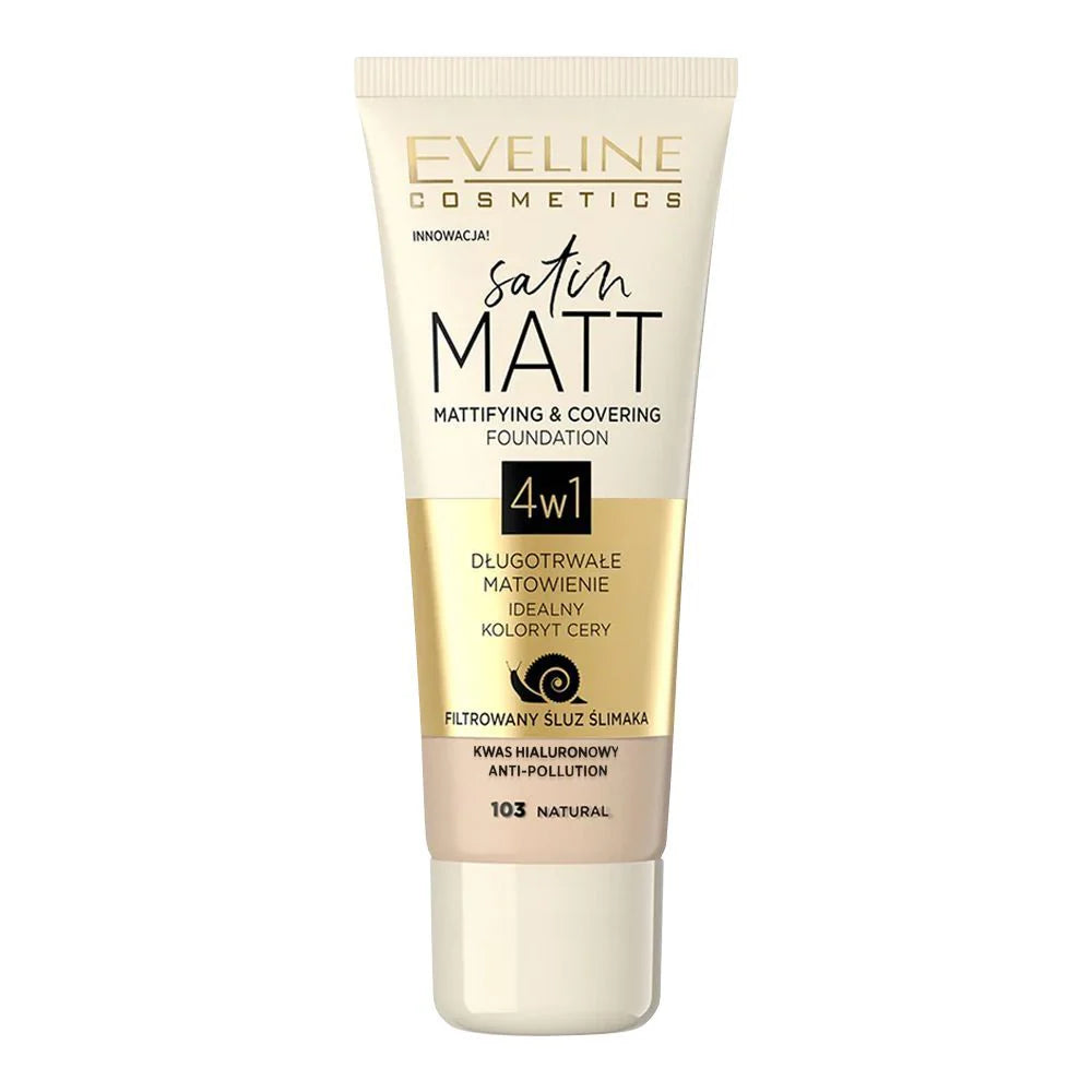 EVELINE SATIN MATT MATTIFYING & COVERING FOUNDATION 103 NATU