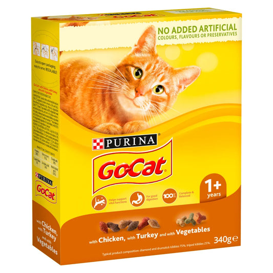 PURINA GO CAT FOOD CHICKEN TURKEY VEGETABLES 5 PROMISES 1+YE