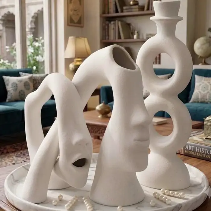 Abstract Harmony Sculptural Vases Set (3 Pcs)