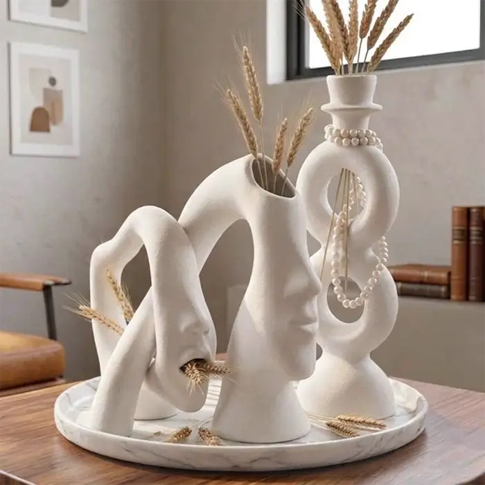 Abstract Harmony Sculptural Vases Set (3 Pcs)