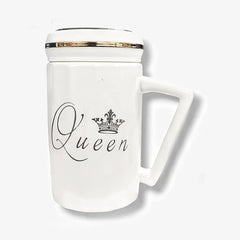 King & Queen Couple Coffee Mugs (Set Of 2)