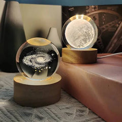 Glowing Crystal Universe Ball Ornaments 3D Crystal Ball With LED Lights