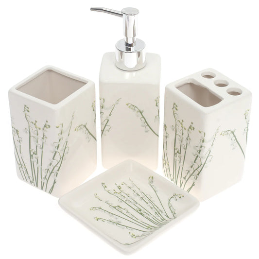 Bath Set Printed Green